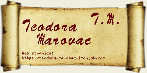 Teodora Marovac vizit kartica